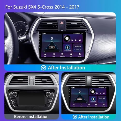 Radio de coche Bluetooth de 32GB con CarPlay y cámara para Suzuki SX4 2
