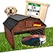 Produktbild JETZT NEU! STAHLMANN® Mähroboter Garage aus Kiefernholz [77,5 x 73 x 63 cm] - Rasenroboter Garage BRAUN [wetterfest] Mähroboter Garage [MADE IN EUROPE]