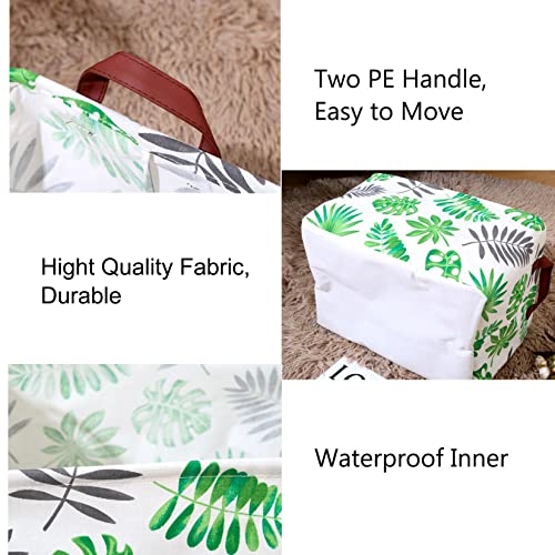 Image of Rectangle Storage Basket Cute Canvas Organizer Bin for Pet /Children Toys, Books, Clothes Perfect for Rooms /Playroom (Animals)