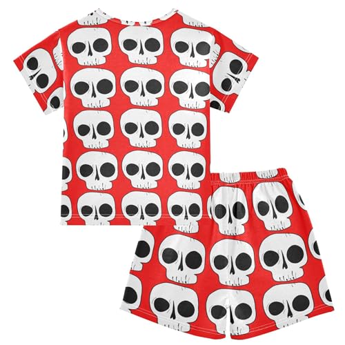Skull Pajama Set Pajamas Sleepwear Nightwear Loungewear Clothes Set B04044002
