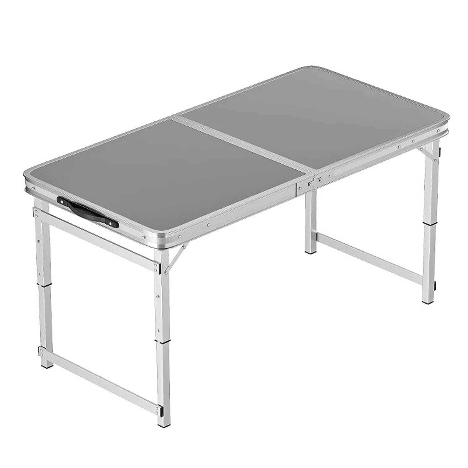 Table de camping réglable pliante grise 150 cm pour un transport facile sans effort