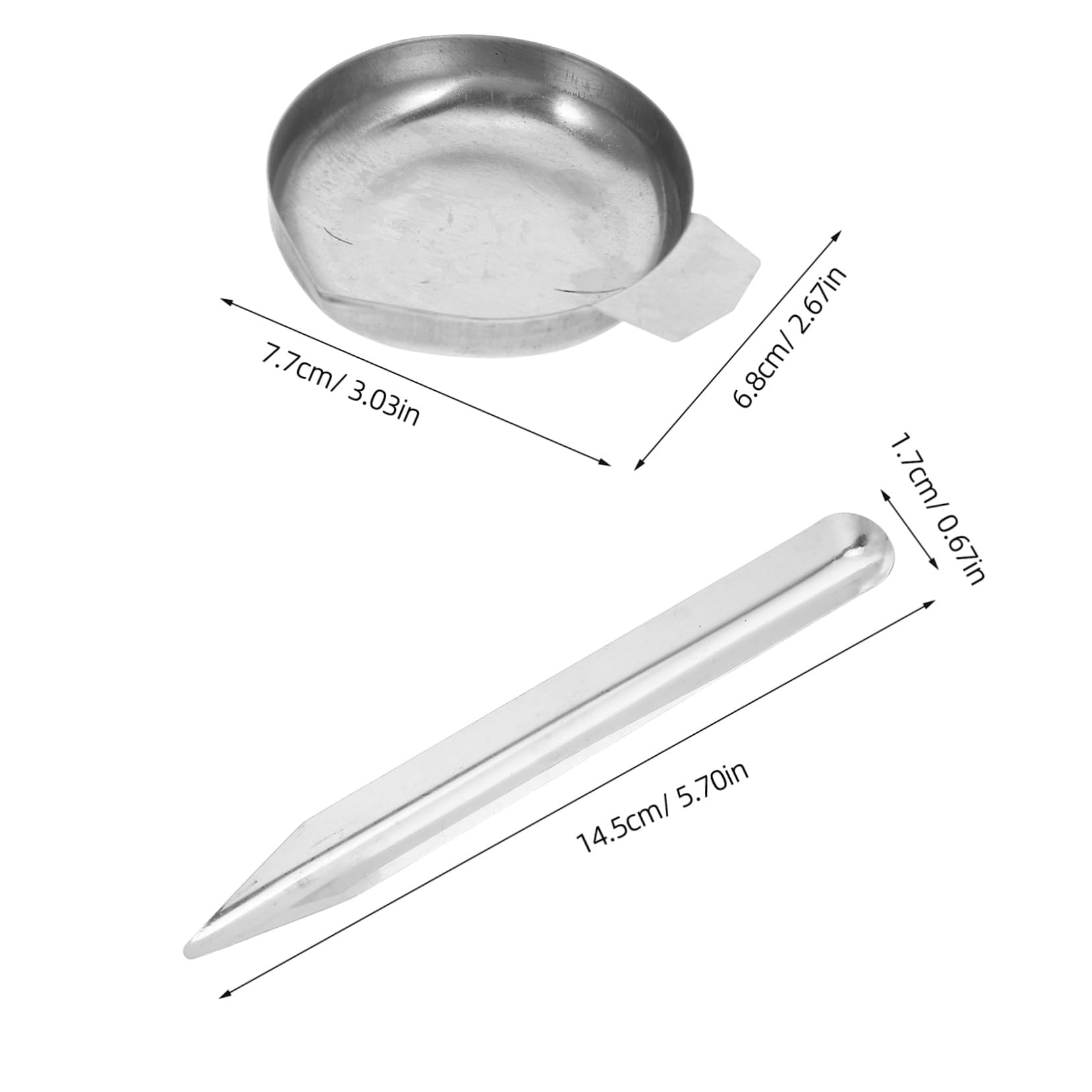 ABOOFAN 10 Pièces Plateau de Pesée Acier Inoxydable avec Bec Étroit Plateau de Pesée Précis pour Bijoux Poudre et Liquides pour Balance de Laboratoire et Échelle Alimentaire