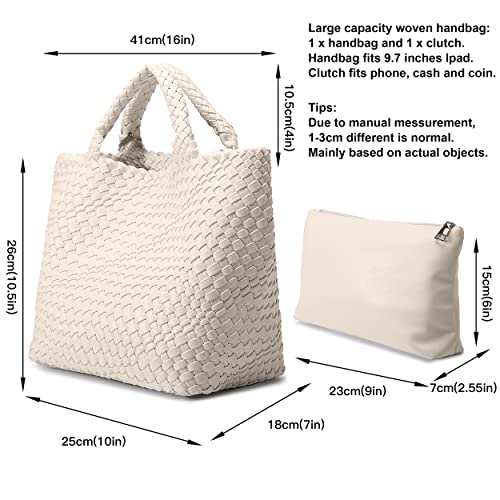 Image of Vegan Leather Purses for Women, Handmade Purses and Handbags Summer Beach Travel Tote Shoulder Bag | WOVEN