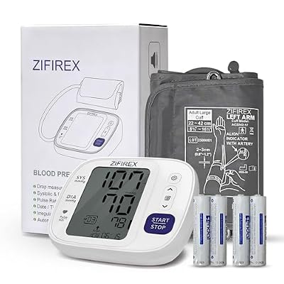 Zifirex Digital Blood Pressure Monitor, Automatic Upper Arm BP Machine for Home Medical Use LED Backlight, Adjustable Settings, Bluetooth Connection Application
