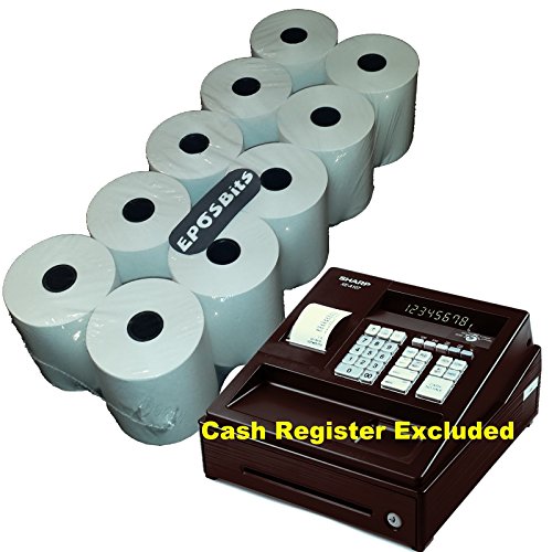EPOSBITS® Brand 10 Rolls - for Sharp XE-A107 XEA107 XEA-107 Black Cash Register