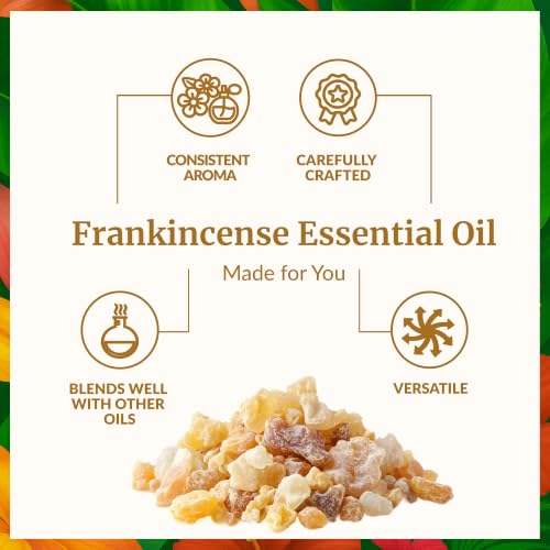 Image of SVA Frankincense Essential Oil, Glass Bottle with Dropper, 1 Fl Oz (30 ml) | Frankincense Oil for Diffuser, Humidifier, Skin, Body, Perfume, Home Fragrance, Incense, Bath, Soap, Candle & DIY Projects
