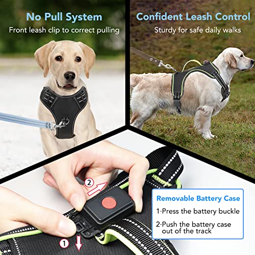 Image of Light Up Dog Harness, Rechargeable LED Dog Vest for Night Walking