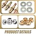 getfay 4 PCS Automotive Door Hinge Bushing Repair Kit, Repair Wear Retrofit Accessories, Replacement Parts 19299324 38453P 8902553, Compatible with Chevrolet Full Size GMC Trucks SUVs (Gold)