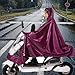 Ysyqkn Motorcycle Rain Poncho Waterproof Hoodie Rain Cape for Hiking, Without Mirror Cover