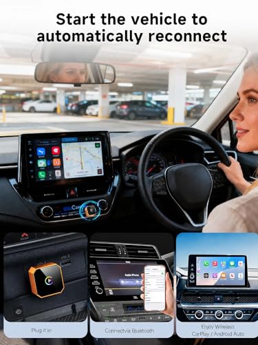 Image of Wireless CarPlay Adapter for iPhone, Upgraded Car Play Wired to Wireless for Apple CarPlay & Android Auto, Plug & Play Auto-Reconnect Zero Lag, Compatible with iOS 10+ Android 11+, 2016+ Cars