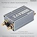 WisWinDa Pro 2Channels RCA Noise Filter Hum Eliminator Ground Loop Isolator (No Affect Bass) for HiFi Stereo Home Theater Car Audio Player (Silver-Gray (2CH HiFi Stereo RCA))