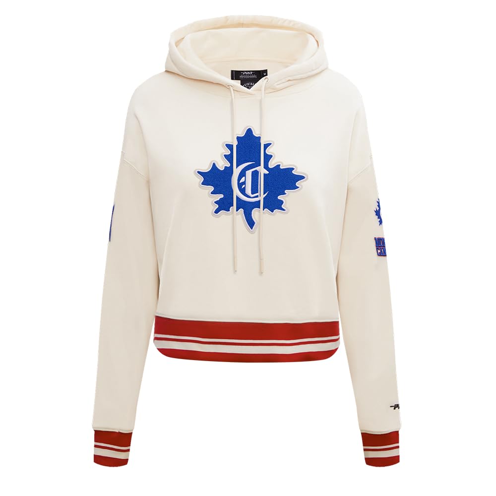 Sudadera cropped mujer Pro Standard NHL clásica con capucha roja y blanca S 5