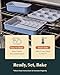 Caraway Nonstick Ceramic Bakeware Set (11 Pieces) - Baking Sheets, Assorted Baking Pans, Cooling Rack, & Storage - Aluminized Steel Body - Non Toxic, PTFE & PFOA Free - Gray