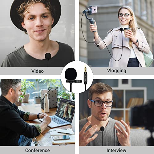 Cubilux 3.5Mm Trrs Lavalier Microphone, Unidirectional Mini Microphone For Computer, Lapel Microphone For Recording/Live Streaming/Vlog/Podcasting, Clip On Microphone For Iphone/Android-1.5M #TOP5