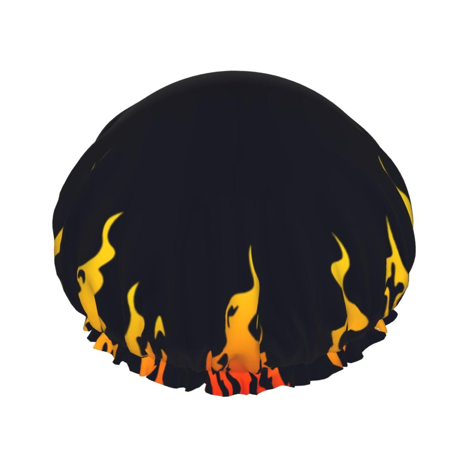 fire flame Hair Bonnet for Women Large Shower Caps Satin Sleeping Caps Curly Natural Hair