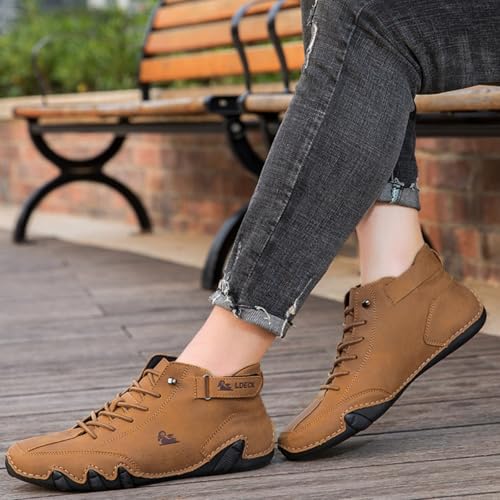 Nevova Shoes for Men Women Barefoot Shoes Suede Desert Boots Driving Beck Shoe, Comfort Handmade Slip On Leather Chukka Walking Hiking Boots Hike Grounded Unisex3