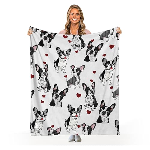 French Bulldog Blanket for Girls & Boys - Super Soft, Cozy & Plush Warm Flannel Bedding Blanket Gift for Couch, Sofa, Travel - 50x40 Inch