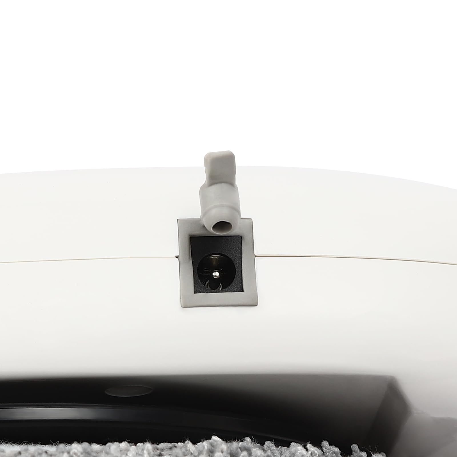 Mopa eléctrica inalámbrica 150 rpm, silencioso, 8 m²/min, con sistema de iluminación LED, lavadora de suelo, para salón, cocina (plata, blanco)
