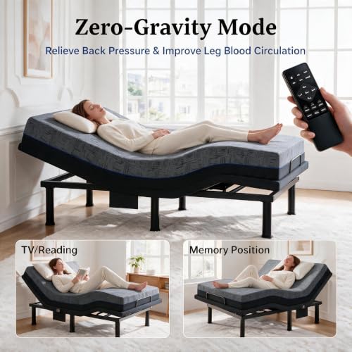 Image of Amada Adjustable Bed Frame Full with Massage and Zero Gravity