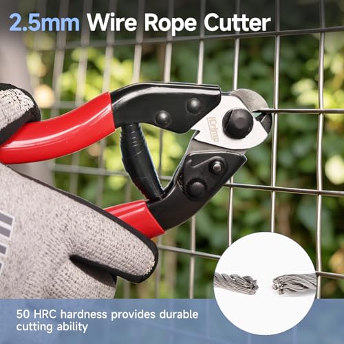 Image of iCrimp Wire Rope Cutter for Max 2.5mm Stainless Steel Cable | IWS-102 cutter, 50HRC hard cutting blade, spring operation mode, for copper electricalbike cables