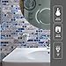 Art3d grout Decorative Tile, Blue/Gray, Glass, for Kitchen Backsplash or Bathroom Backsplash (5 Pack)