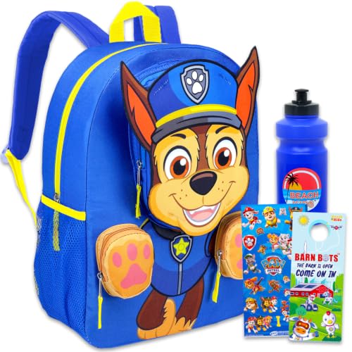 Paw Patrol Backpack for Kids Bundle w/ 16" Deluxe Bookbag for School
