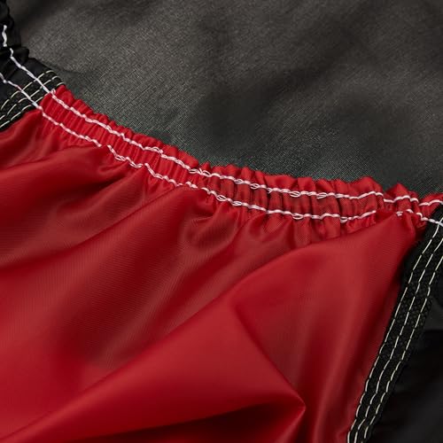 Image of Taffeta Bike Cover Premium Waterproof, Dustproof & UV Protected Two-Wheeler Body Shield | Heavy-Duty, All-Weather Protection | Universal Fit for Motorcycles & Scooters (Black Top Red)