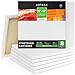Produktbild ARTEZA Leinwand auf Keilrahmen | 30,5cm x 30,5cm Großpackung mit 8 | Weiß, Grundiert 100% Baumwolle | Ideal für Malerei, Acrylgießen, Ölfarben & Nasse Kunstmedien, Leinwände für Profis & Hobbymaler
