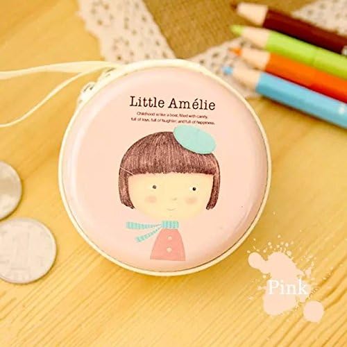 BestTopc Cute Creative Design Carrying Pocket Storage Earphone Case for Earphone MP3 Pink