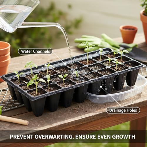 Plateau de démarrage de graines durable avec 32 trous de drainage pour potager
