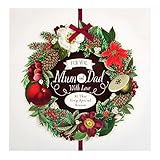 Hallmark Tarjeta de Navidad para mamá y papá 'Los más grandes y más brillantes', Large