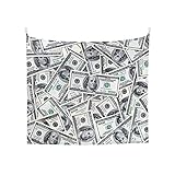 Dollar Bill Tapestry, Money Tapestry Wall Tapestry,Money Theme Party Decorations Casino Birthday Banner Backdrop For Bedroom, Cool Tapestry Of Wall Art For Dorm, Money Themed Party Supplies Dorm Wall Decorations(60'x 51')