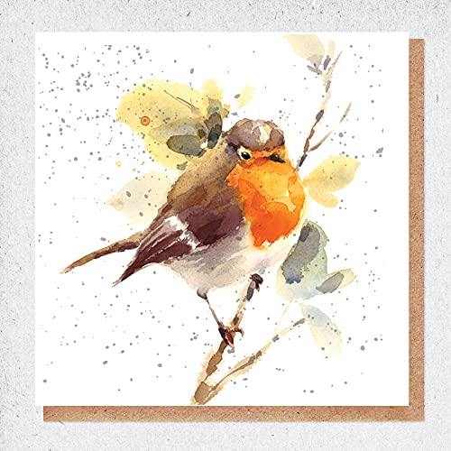 Alljoy Design Watercolor Greeting Card - ROBIN