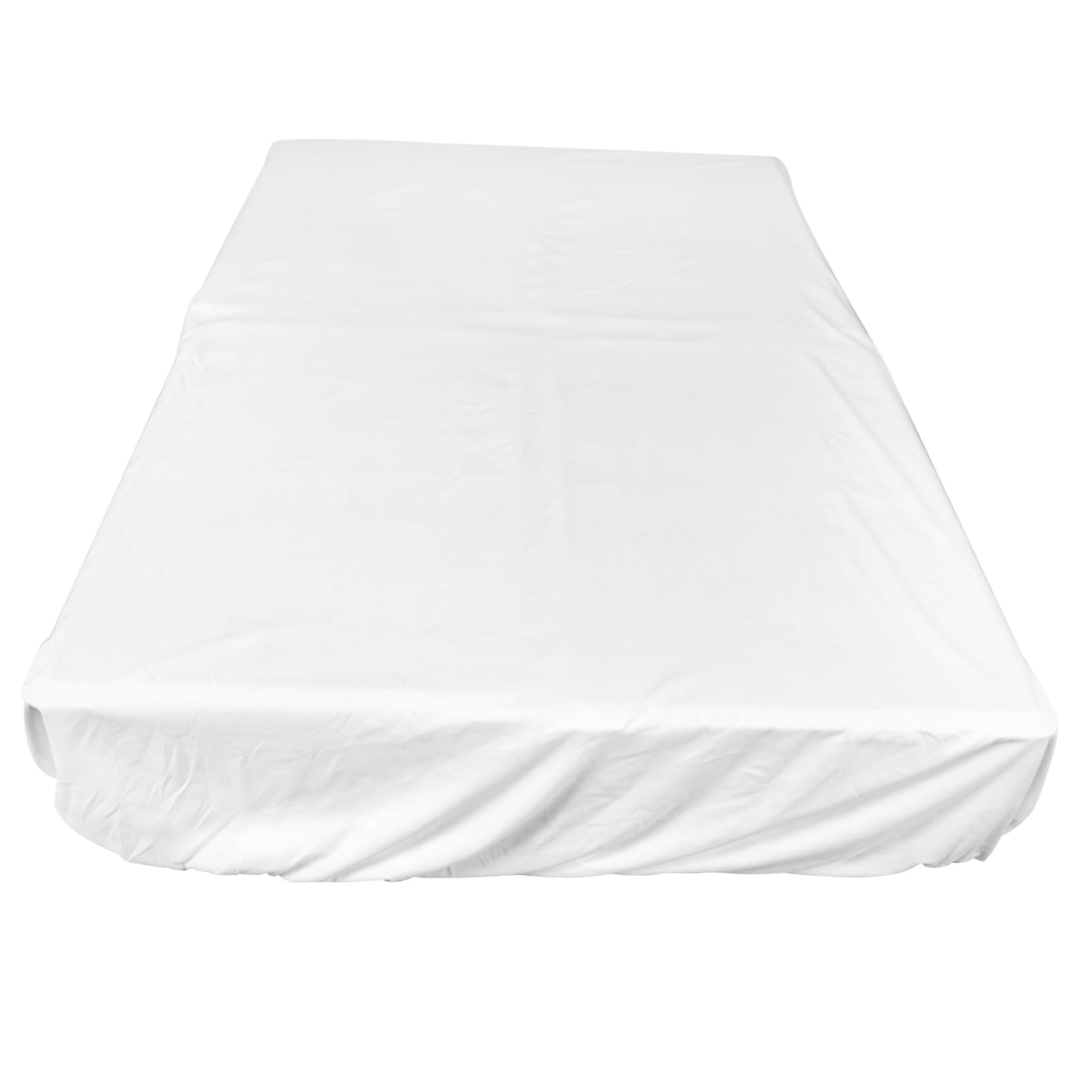 Algodón Sábana Fino Ajustable Blanco Bajera de Colchón | Suave y Cómoda, Transpirable, Protege el Colchón, Ajuste Fijo para Dormitorio y Descanso