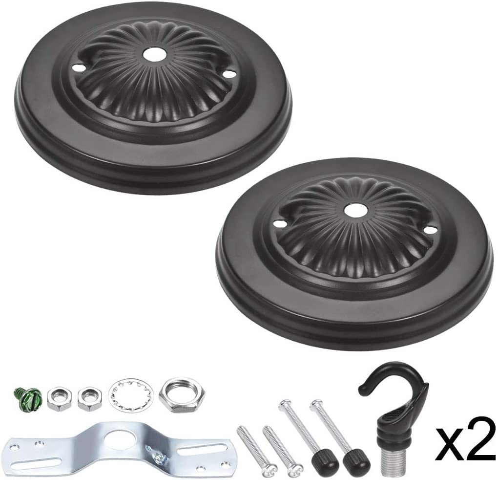 Kit Baldacchino Per Soffitto - Base Per Lampadario Con Rosone | Fai Da Te - Foto 6