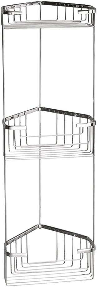 Gedy Gedy 2484 Wire Corner Triple Shower Basket, Chrome
