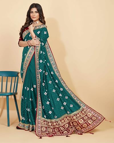 Image of Jaanvi fashion Women's Pasapalli Design Sambalpuri Silk Saree with Swarovski Work & Blouse Piece