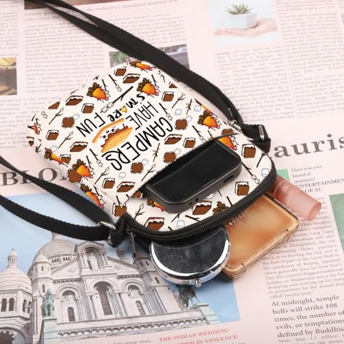 PLITI Camping Gift Camping Lover Gift Campfire Gift Campers Have S'more Fun Camper Crossbody Bag For Women3