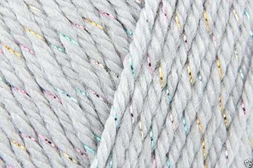 Caron Simply Soft Party Acrylic DK Knitting Wool Yarn 85g -008 Silver Sparkle