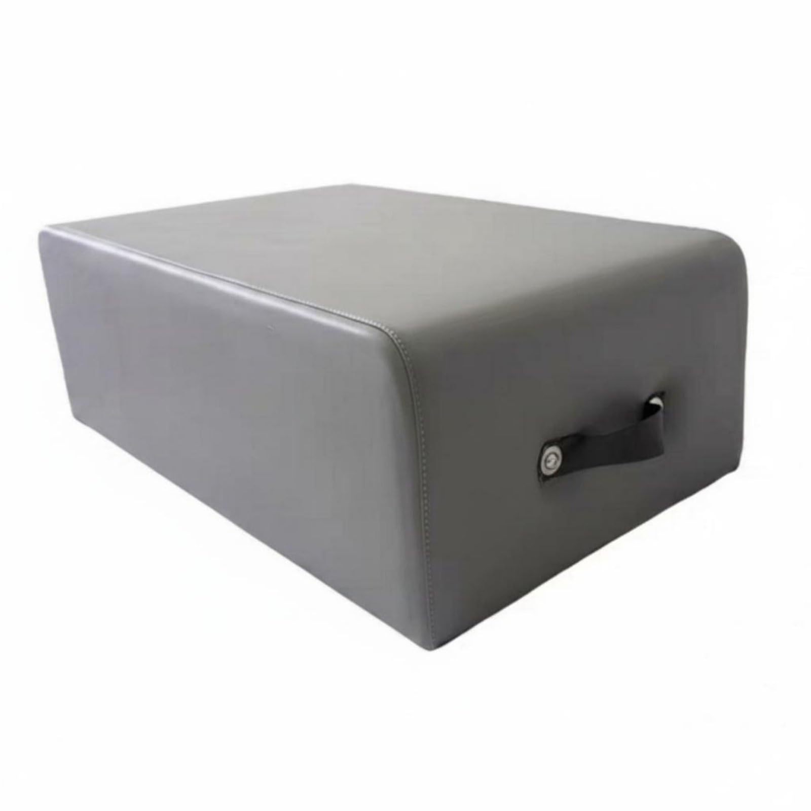 predolo Pilates Bench Reformer Caja de Apoyo Banco Accesorio con Estructura de Madera Cubierta de PU y Espuma Antideslizante y con Asa , Gris Oscuro