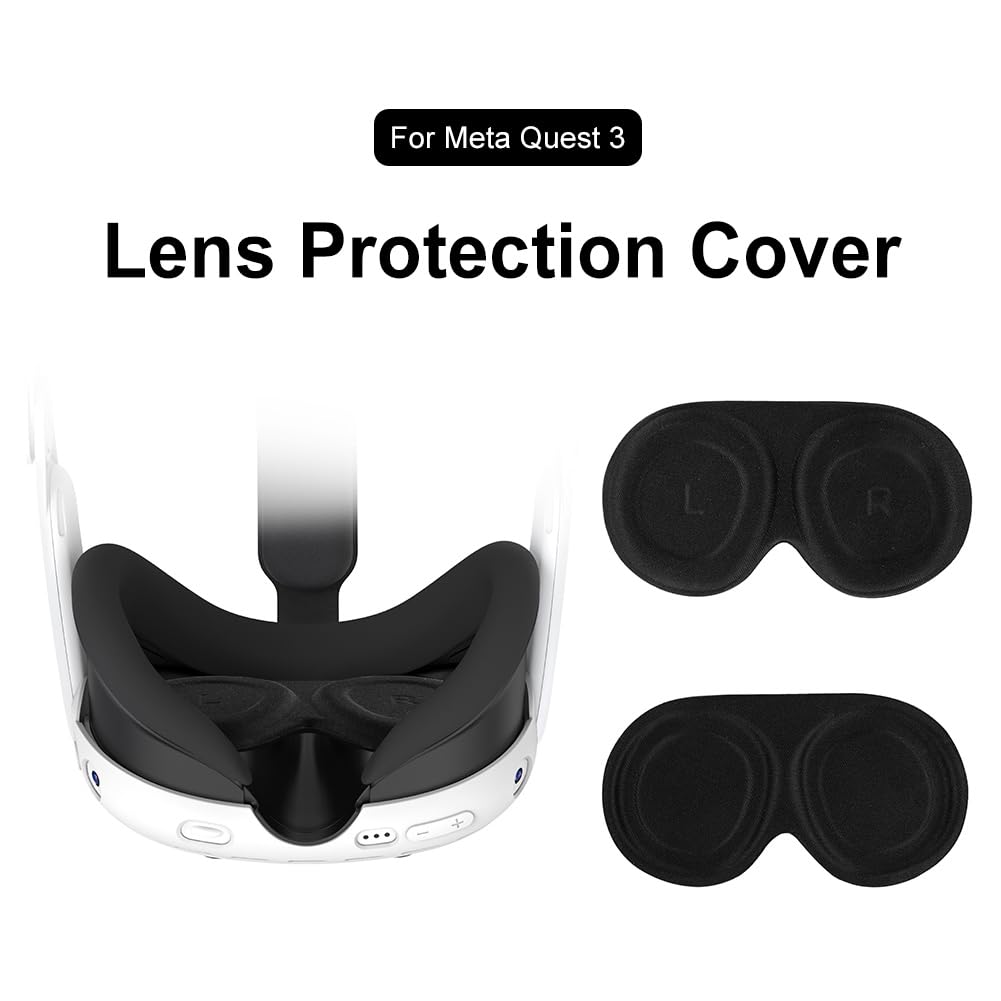 Funda Protectora Para Lentes De Meta Quest 3 - Antiarañazos Y Antipolvo (Negro)