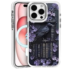 Purple Floral Crow Bookshelf