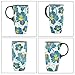 Topadorn Ceramic Mug Cup Travel Coffee Mug with Handle & Lid for Family & Friend, Microwave & Dishwasher Safe, Large Coffee Mug for Men Women Office Work,Flowers-17oz