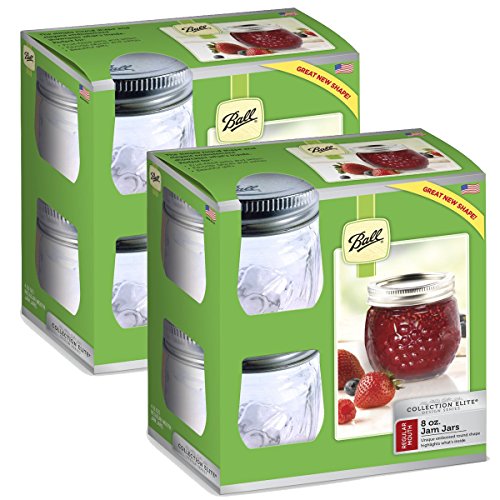 Ball Collection Elite Half-Pint 8 oz Regular Mouth Jam Jars (8-Count)