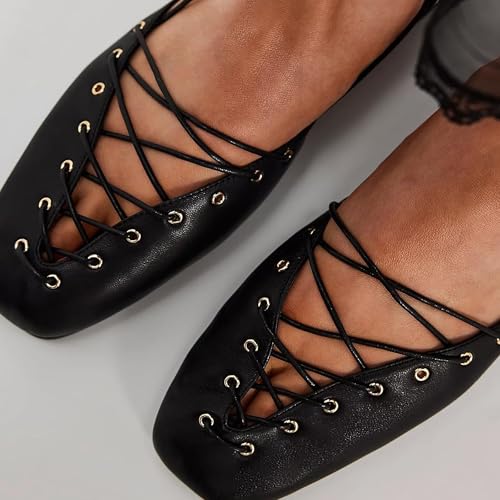 Ballet Flats Shoes for Women Lace Up Mary Janes Comfortable Slip On Ballerina Flats Casual Office Dress Shoes2