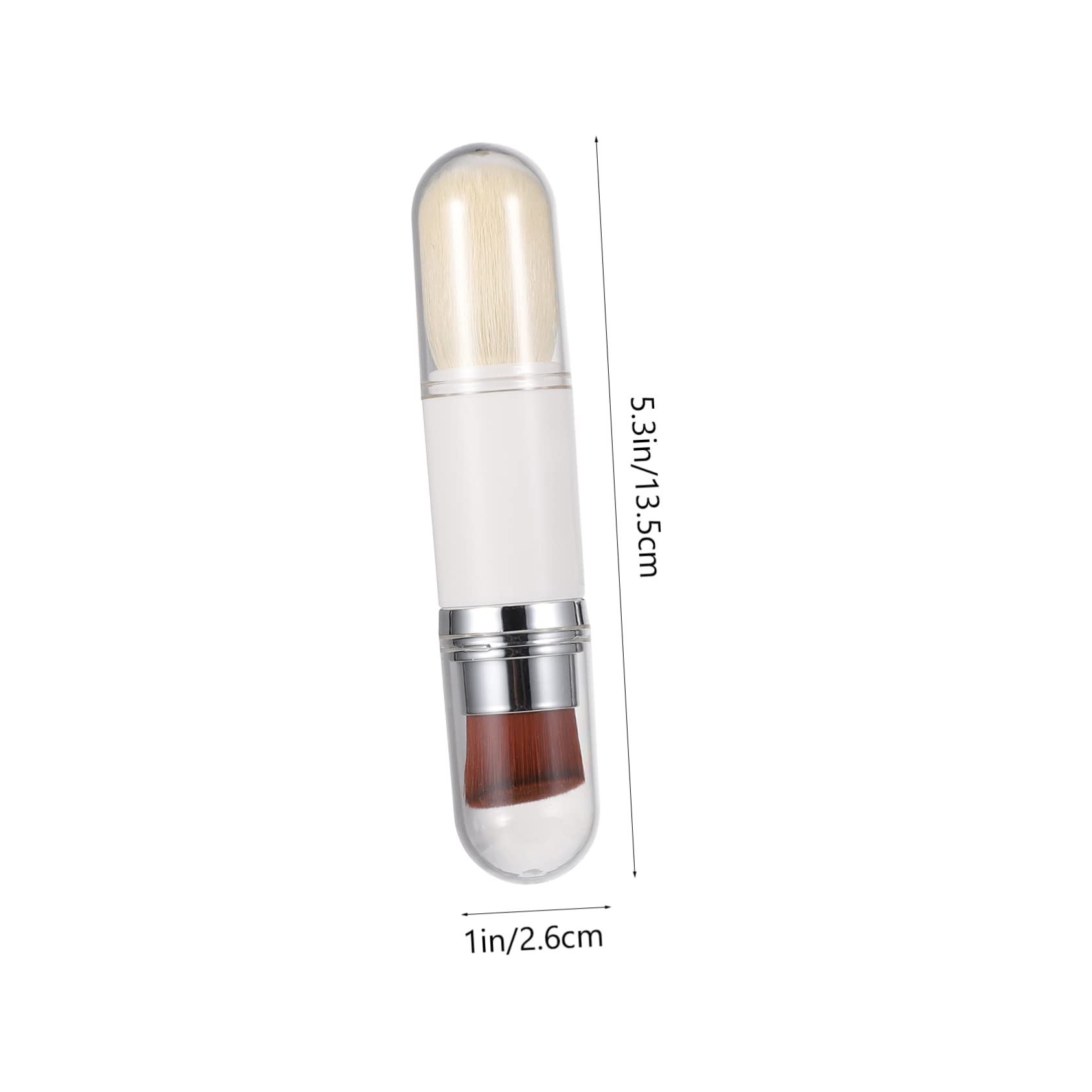 PartyKindom Double-ended Retractable Makeup Brush Set Multi-function Concealer Cover-up Brush for Teenagers