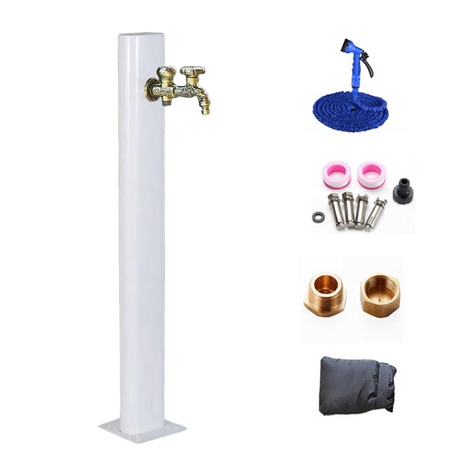 ZYCHSJXA Stainless Steel Outdoor Water Column - Retro Style Freestanding Faucet for Garden Irrigation and Stylish Watering Solution