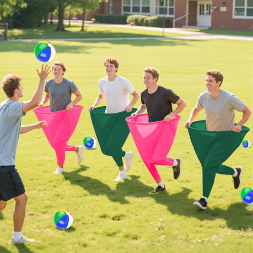 Image of Granny Pants Yard Game for Adults,Granny Pants with 16 Bouncy Balls and 1 Air Pump (Random Colors) 4 Pack Giant Pants Outdoor Game for Adult Team-Building and Outdoor Activities