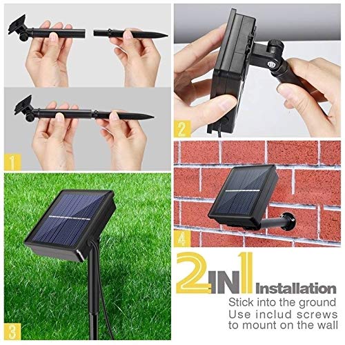 Outdoor Solar LED Strip Lights,2020 Upgrade Cuttable Rope Lights -8 Modes 180 LED,Solar Powered Flexible Waterproof String Lights Warm White- Garden/Home/Patio/Courtyard