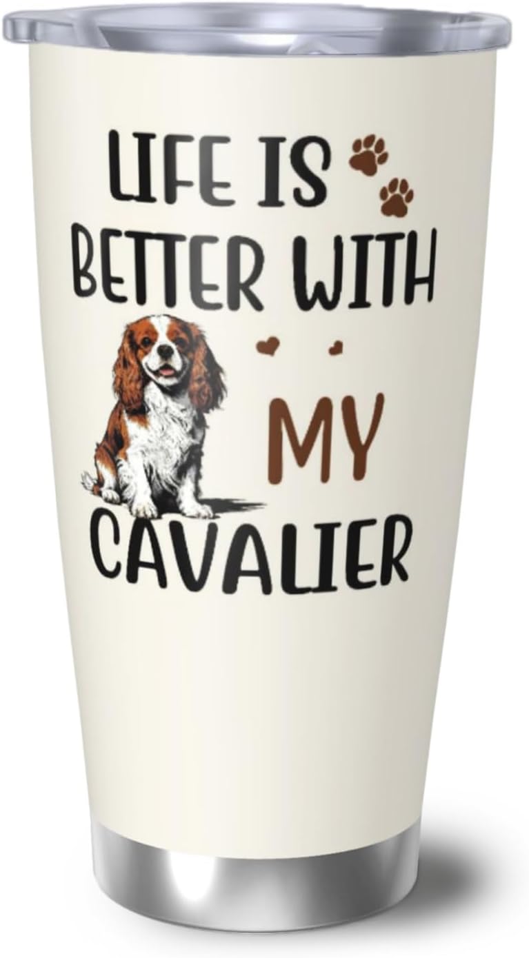 Best Cavalier King Charles Spaniel Gifts for Women, 20 Oz Cavaliers Dog Lover Travel Tumbler Mugs with Cavaliers, Cavalier Mom Coffee Mug Gift - Image 8